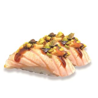 Nigiri flambe salmone