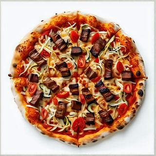 Pizza kebab con verdure grigliate