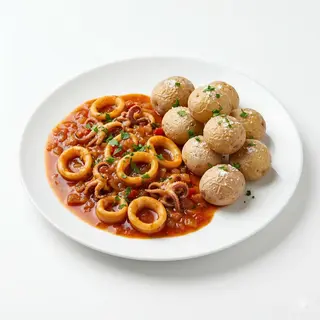 Potas En Salsa Y Papas Arrugadas