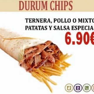       Durum chips   ( kebab con patata adentro)