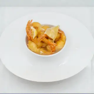 85 Gamberetti al vapore con limone
