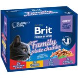 BRIT PREMIUM kesice, sočni komadići, family obrok, 12x100g (KOD VP101100278)