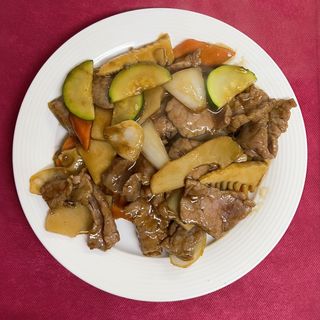ternera con verduras