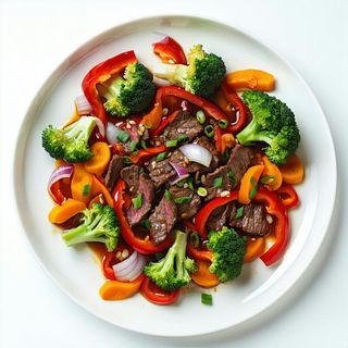 Manzo saltato con verdure