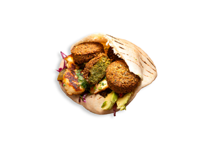 Falafel e Halloumi Pita