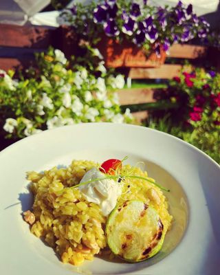 Ризото с пиле, тиквичка и маскарпоне (350г)