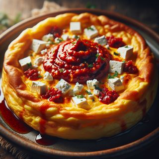 Omlet sa feta sirom i ajvarom