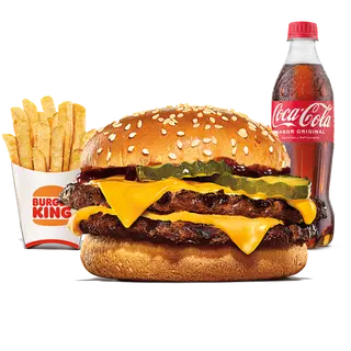 Menú Doble Cheeseburger Bbq Grande