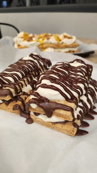 Milhojas casera nutella