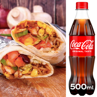 Голямо бурито с пилешко  + Coca-Cola Продук