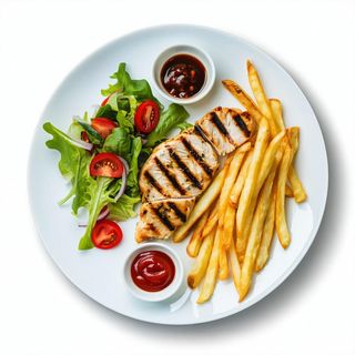 Piatto pollo alla piastra