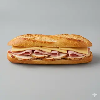 Bocata de Pechuga de Pollo, Queso y Jamón York