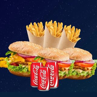 3 HAMBURGUESAS POLLO