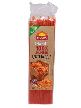 Espaguetis 100% Lenteja Roja Biográ 250Gr