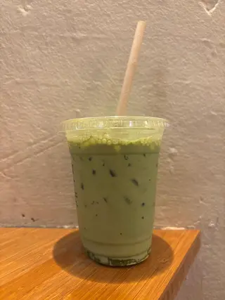 Iced matcha latte