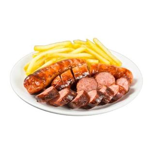 2 Salchichas Blancas, Patatas y Francesa