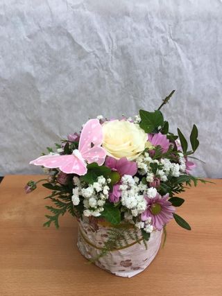 Flower box svježi bijela ruža + rozo