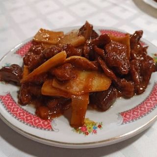 Ternera con salsa de ostras