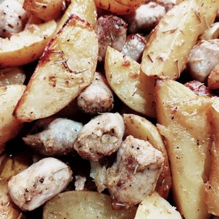 Polpette con patate forno/ fritto