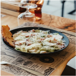 Салата Цезар с мариновано пиле (350г)