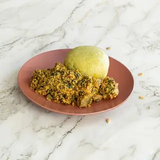 Egusi / Ogbono with Beef And Swallow