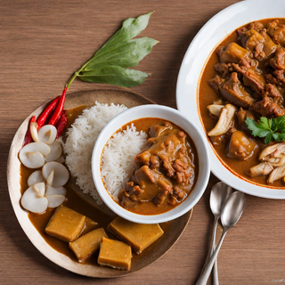 Curry Massaman Con Arroz mas Pato