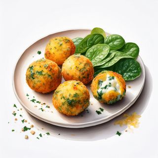 Croquetas De Queso Y Espinacas