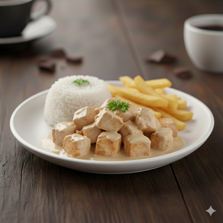 Frango Ao Cubos C/Natas