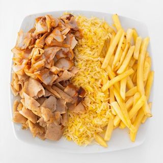 Plato Con Patatas Y Arroz