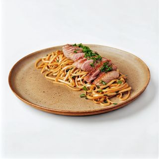 Duck breast with udon noodles