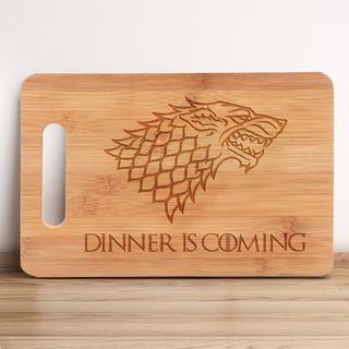 Tocător bambus gravat- Dinner is coming