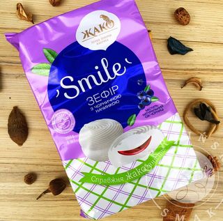 Zefir “Smile” z nadzeniem o smaku borówkowym 300g