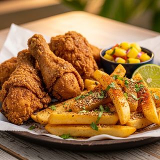 Caribbean chips & chicken