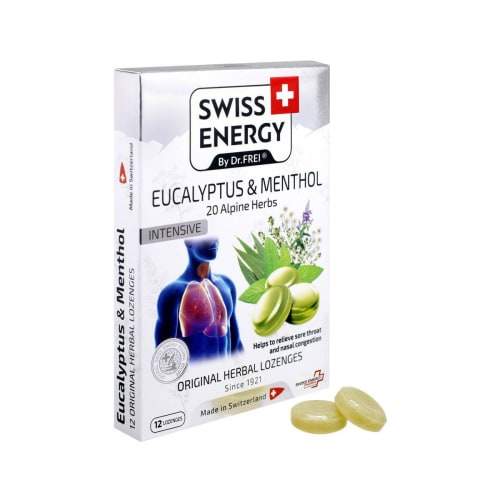 Swiss Energy Herbal Lozenges Eucalyptus and Menthol 20s Alphine
