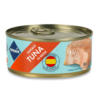 Тунець смугастий «Премія» у власному соку (160г)