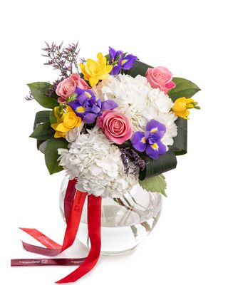 Buchet mix cu flori colorate