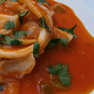 Sepia al curry picante