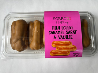Mini eclere caramel sarat/vanilie 180g