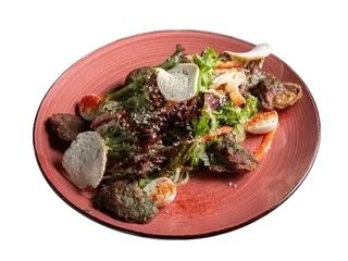 Теплий салат з курячою печінкою та гірчичним соусом (250g)