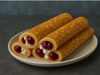 Млинці з солодким сиром та вишнями (240 грам) (240g)