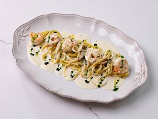 Спагеті з креветками і трюфельною олією (275g)