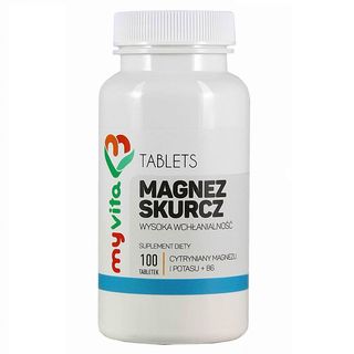 Magnez skurcz Magnez + Potas + B6 100 tabletek MyVita