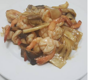 Langostinos Con Bambú Y Setas Chinas