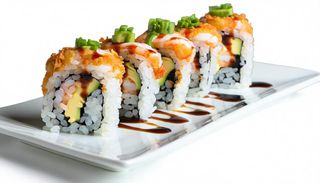 303- Uramaki ebiten con riso nero