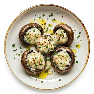 Champiñones cuatro quesos