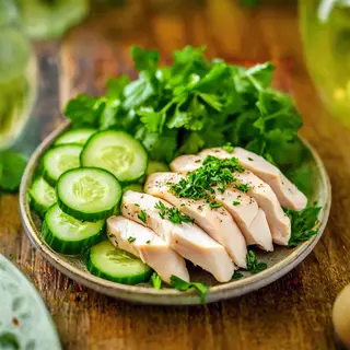 Boiled chicken fillet