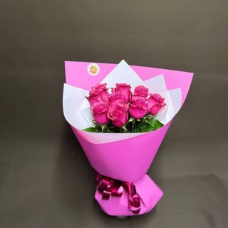 Букет из 9 голландских малиновых роз