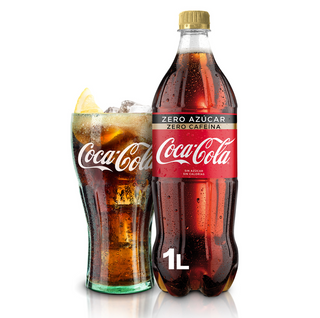 Coca-Cola Zero Azúcar Zero Cafeína botella 1L.