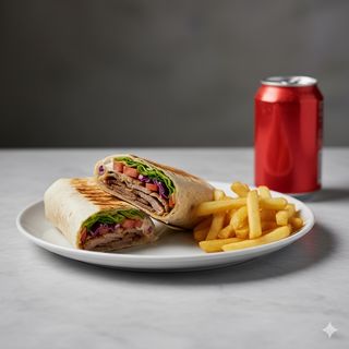 Dürum Kebab Con Patatas Fritas