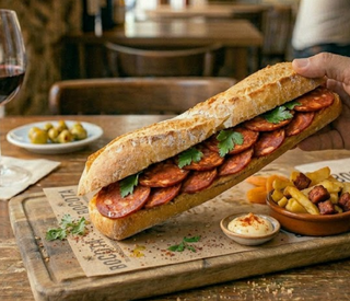Bocadillo De Chorizo De Pavo